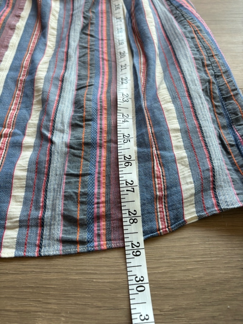 Parker Off-Shoulder Striped Mini Dress in Blue, pink and orange - size S - Picture 8 of 8
